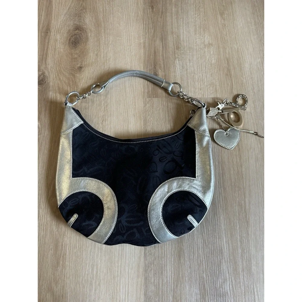 Vintage Y2K Bebe Hobo Black And‎ Gold With Coin Purse